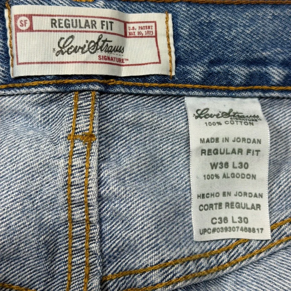 Vintage Levi Strauss Signature‎ Jeans 36x30 Blue 100% Cotton Regular Fit 2000s